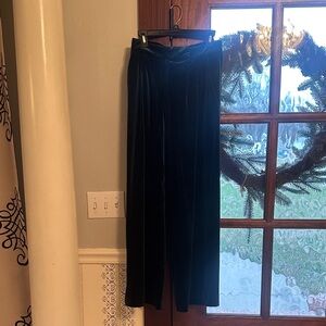 Elegant Black Velvet Women's Pants